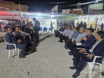 برپایی میز ارتباطات مردمی اداره میراث‌فرهنگی دشتی در تجمعات شبانه مردمی
