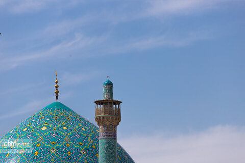 آسمان آبی اصفهان از فراز بناهای تاریخی