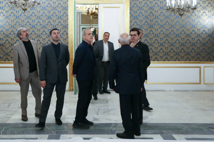 بازدید پزشکیان از کاخ سعدآباد
