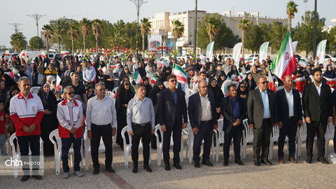 مراسم های اجرا شده در ساحل زیبایی خلیج فارس به مناسبت روز ملی خلیج‌فارس