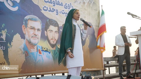مراسم های اجرا شده در ساحل زیبایی خلیج فارس به مناسبت روز ملی خلیج‌فارس