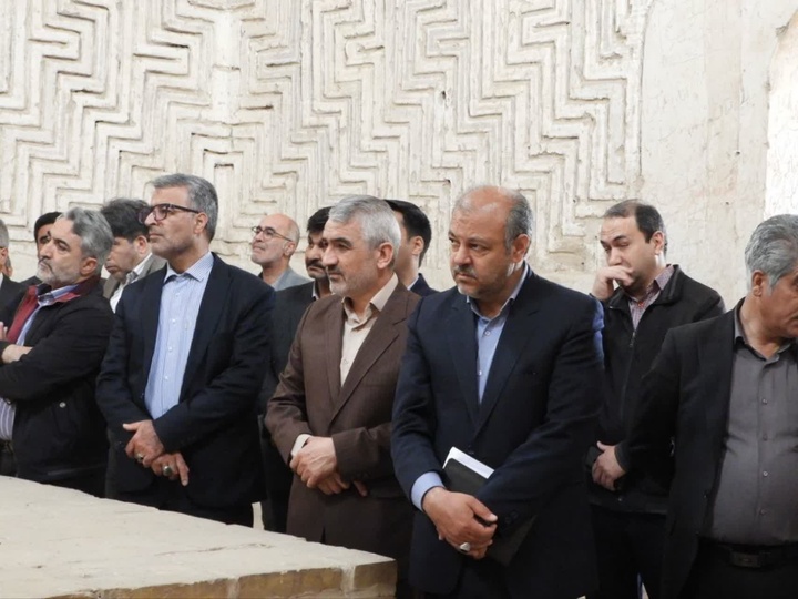 بازدید اعضای شورای اداری شهرستان فریمان از پایگاه ملی میراث‌فرهنگی سنگ‌بست