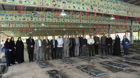 تجدید میثاق کارکنان میراث‌فرهنگی کرمانشاه با شهدای جنگ رمضان
