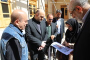 بازدید مدیرکل دفتر مدیریت عملکرد، بازرسی و پاسخگویی به شکایات وزارت میراث‌فرهنگی، از عمارت تاریخی معین‌التجار زنجان