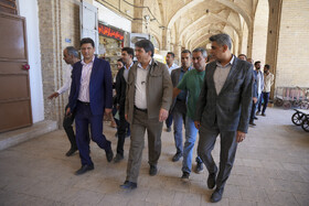 حرکت در مسیر احیا، بازدید استاندار از بازار تاریخی کرمان
