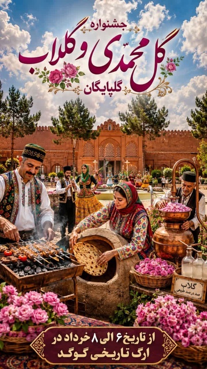 عطر بهشت در دیار گل‌ها/ ارگ تاریخی گوگد میزبان نخستین جشنواره گل‌محمدی و گلاب‌گیری گلپایگان
