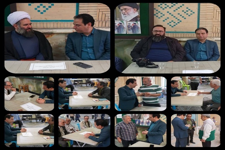 برپایی میز خدمت میراث‌فرهنگی ساوجبلاغ در مصلی نماز جمعه مهستان