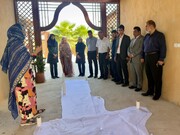 بانوان جزیره بزرگ‌ترین گلابتون‌دوزی مزین به نقشه قشم را خلق می‌کنند