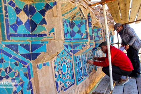 آغاز عملیات حفاظت و مرمت مقرنس‌های ضلع شمال غربی گنبد سلطانیه