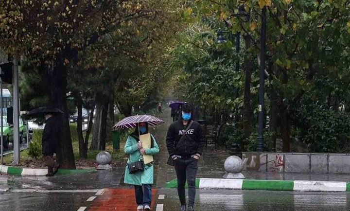رگبار باران و رعد و برق در نوار شمالی کشور