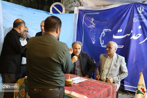 میز خدمت اداره‌کل میراث‌فرهنگی خراسان شمالی در تجمعات شبانه