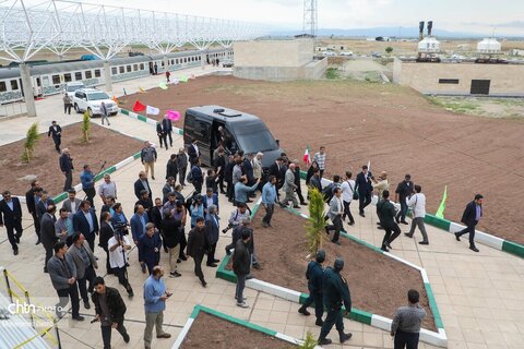 آیین افتتاح رسمی راه‌آهن اردبیل با حضور وبیناری رئیس‌جمهور پزشکیان