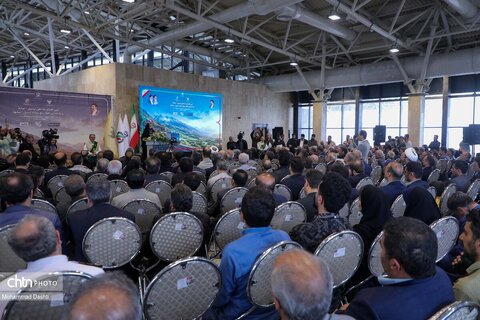 آیین افتتاح رسمی راه‌آهن اردبیل با حضور وبیناری رئیس‌جمهور پزشکیان