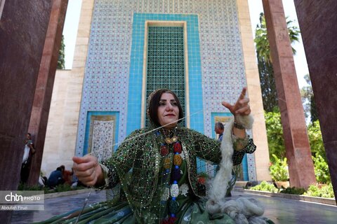 مسابقه نخ ریسی سنتی در سعدیه