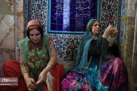 مسابقه نخ ریسی سنتی در سعدیه