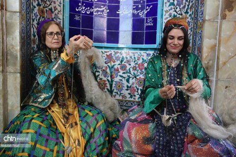 مسابقه نخ ریسی سنتی در سعدیه