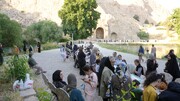 گرامیداشت ۱۶۸ کودک شهید میناب در تاق‌بستان کرمانشاه
