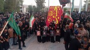 برگزاری مراسم معنوی برافراشته شدن پرچم سرخ حسینی در بخش فورگ داراب