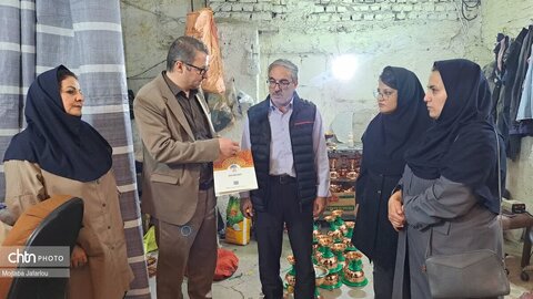 بازدید واحدهای صنعتی و کارگاه‌های تخصصی مسگری و چاقوسازی توسط معاون و کارکنان صنایع دستی استان زنجان