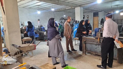 بازدید واحدهای صنعتی و کارگاه‌های تخصصی مسگری و چاقوسازی توسط معاون و کارکنان صنایع دستی استان زنجان
