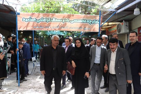 افتتاح بازارچه دائمی وتخصصی سنگ تراشی شهرستان طرقبه شاندیر