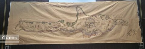 آیین رونمایی بزرگترین گلابتون دوزی ایران در قشم