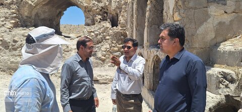 بازدید میدانی مدیران میراث فرهنگی از قلعه تاریخی آرو گچساران