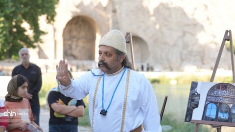 نقالی خوانی حماسی در تاق‌بستان