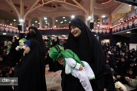 مراسم شیرخوارگان حسینی در حسینیه اعظم زنجان