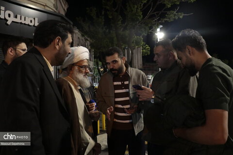 حضور آیت الله ملکوتی عضو مجلس خبرگان رهبری در تجمعات شبانه تبریز