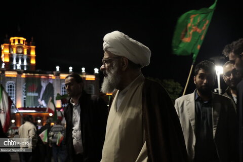 حضور آیت الله ملکوتی عضو مجلس خبرگان رهبری در تجمعات شبانه تبریز
