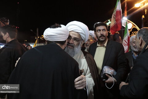 حضور آیت الله ملکوتی عضو مجلس خبرگان رهبری در تجمعات شبانه تبریز