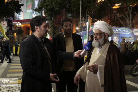 حضور آیت الله ملکوتی عضو مجلس خبرگان رهبری در تجمعات شبانه تبریز