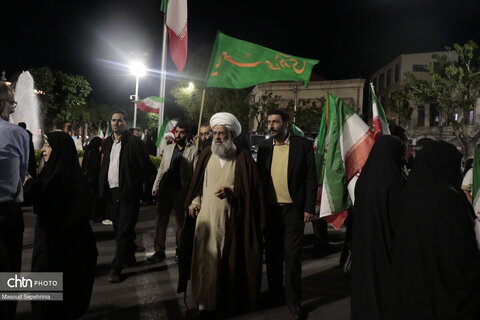 حضور آیت الله ملکوتی عضو مجلس خبرگان رهبری در تجمعات شبانه تبریز