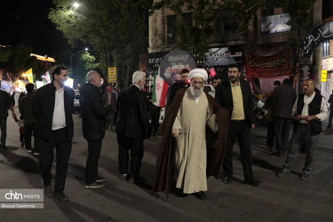 حضور آیت الله ملکوتی عضو مجلس خبرگان رهبری در تجمعات شبانه تبریز