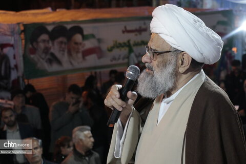 حضور آیت الله ملکوتی عضو مجلس خبرگان رهبری در تجمعات شبانه تبریز