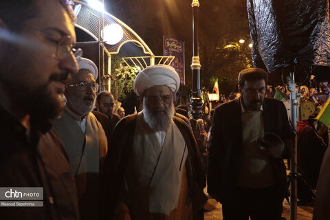 حضور آیت الله ملکوتی عضو مجلس خبرگان رهبری در تجمعات شبانه تبریز