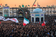 اقیانوس عاشقان در حسینیه سفید اشکذر؛ شکوه نخل‌برداری در عصر عاشورا