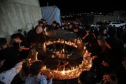 شب عاشورا در محوطه حسینیه اعظم زنجان