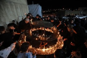 شب عاشورا در محوطه حسینیه اعظم زنجان