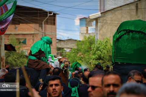 برگزاری آیین خیمه‌سوزان روز عاشورا در شهرستان ساری