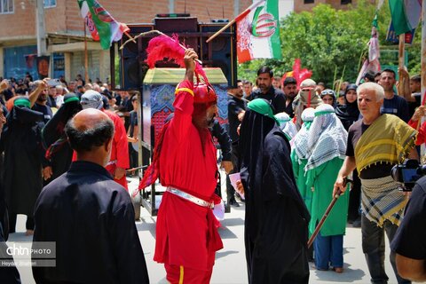 برگزاری آیین خیمه‌سوزان روز عاشورا در شهرستان ساری