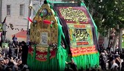 آیین نخل گردانی سالار و سرور شهیدان در روز عاشورا خمین
