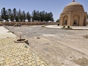 مرمت و محوطه‌سازی بقعه تاریخی گنبد تاج روستای ابراهیم‌آباد اشکذر آغاز شد