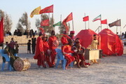 برگزاری آیین تعزیه تاسوعای حسینی در روستای صفر اربابی شهرستان نیمروز