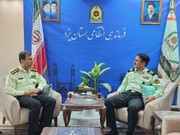 دیدار فرمانده یگان حفاظت وزارت میراث‌فرهنگی، گردشگری و صنایع‌دستی با فرمانده انتظامی استان یزد