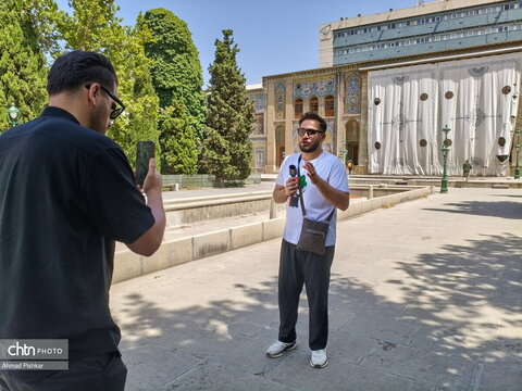 حضور گسترده خبرنگاران خارجی در کاخ گلستان