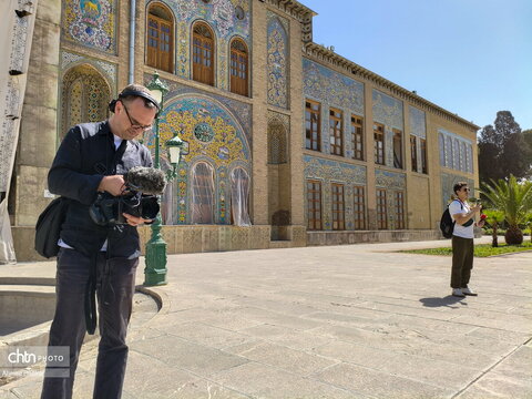 حضور گسترده خبرنگاران خارجی در کاخ گلستان
