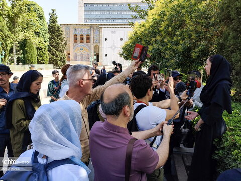 حضور گسترده خبرنگاران خارجی در کاخ گلستان