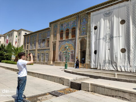 حضور گسترده خبرنگاران خارجی در کاخ گلستان